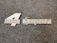 Monogrammes en plastique Renault 4 Super 