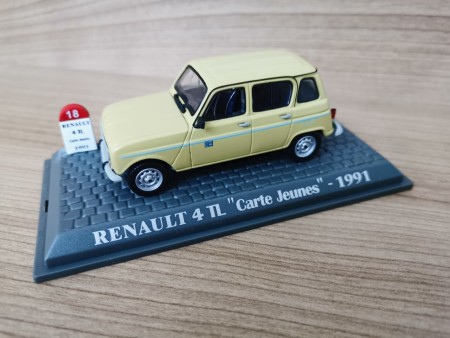 Renault 4L Carte Jeune 1991 In Scala 1:43 | Modellino Auto IXO Per Collezionisti